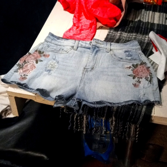 High Rise Jean Shorts - Picture 2 of 2